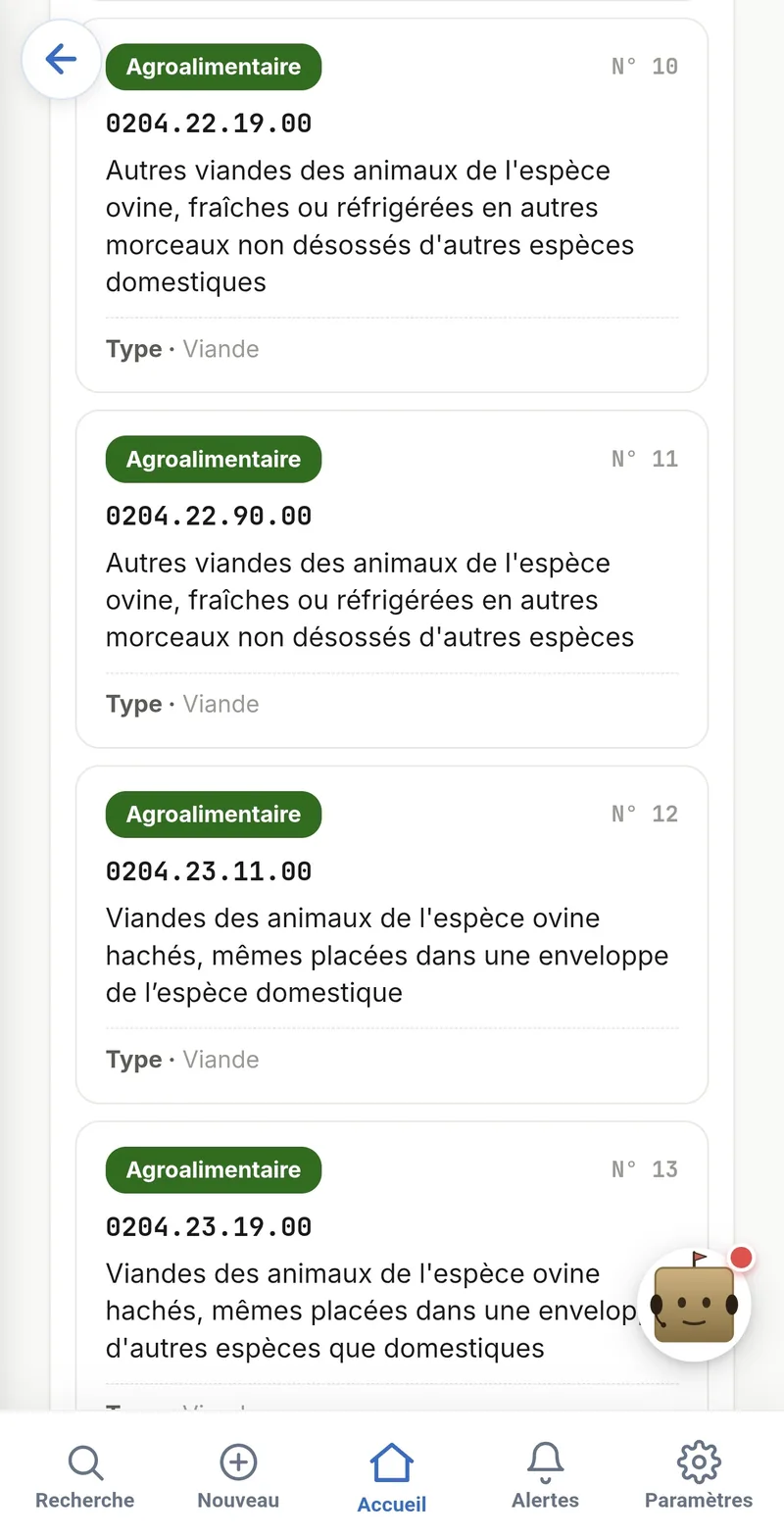 Liste des produits interdits à l'importation (suite)